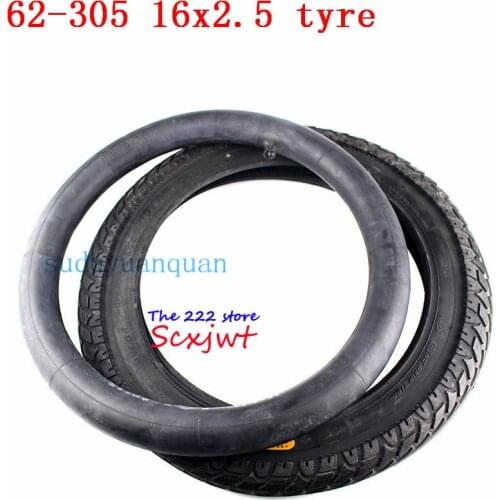 16*2.5 16x2.5 tire inner Tube Fits e-bike Escooter Moped Tire Tube 16x2.50 64-305 Electric Bicycle Kids Bikes wheel tyre