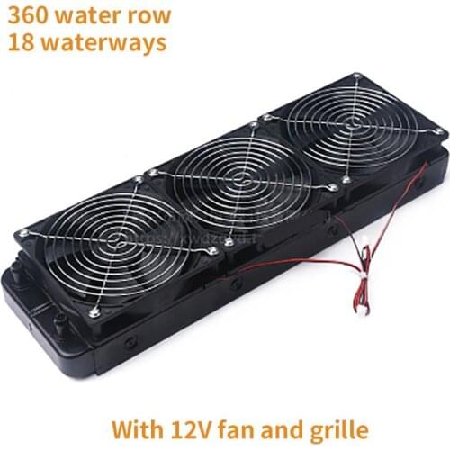 Computer CPU Water Cooling Radiator Water Row Cooling Row with Fan Pure Aluminum 360 Water Cooling Row