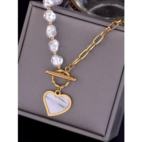 316L stainless steel fadeless diamond pearl light luxury niche design sense pendant cold trend web celebrity collarbone chain