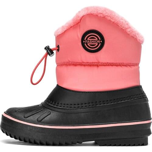 Winter Kids Shoes for Girl Snow Boots Plush Warm Thicken Boys Short Boots Non-slip Children Student Booties Many Colors SQT003