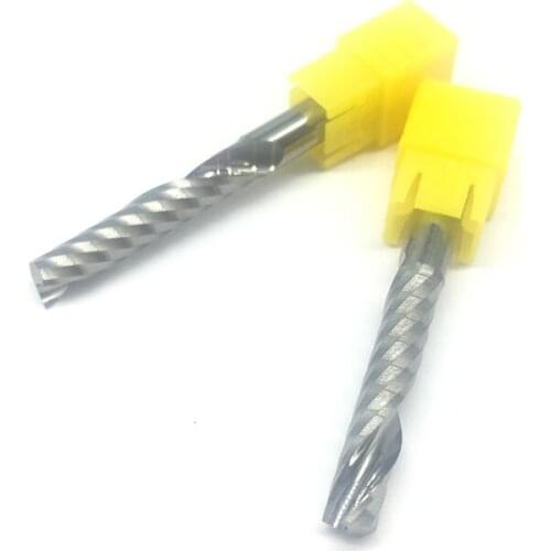 1PC One Flute Spiral 6 6mm 32mm long Wood Milling Cutter high quality PVC Carbide Engraving Cutters CNC router bits acrylic