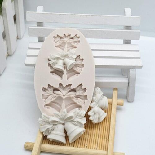1pc Bell Resin Molds Silicone Fondant Molds Christmas Baking Accessories Cake Decorating Tools Mold for Baking