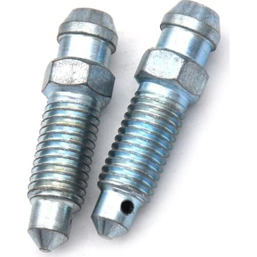 4pcs/lot durable M7 x 1.0mm Motorcycle Bike Brake Braking Caliper Steel Bleed Screw Nipple