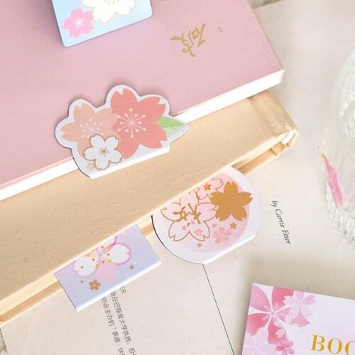 4 Pcs Magnetic Bookmarks Cherry Blossoms Magnet Page Clips For Students Teachers School Home Office