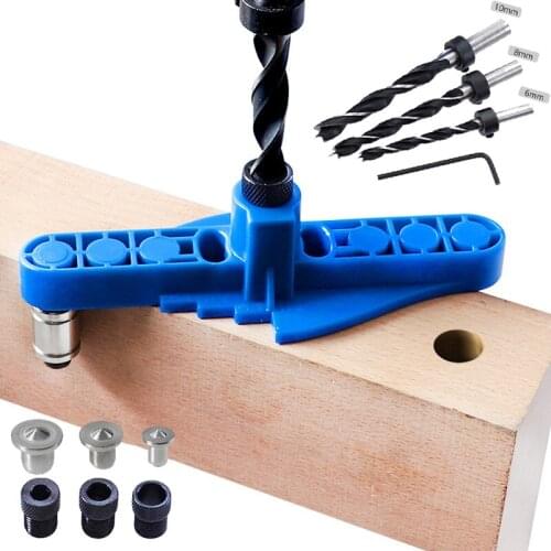 6/8/10mm Dowel Jig Vertical Pocket Hole Jig Woodworking Drilling Locator Wood Dowelling Self Centering Drill Guide Hole Puncher