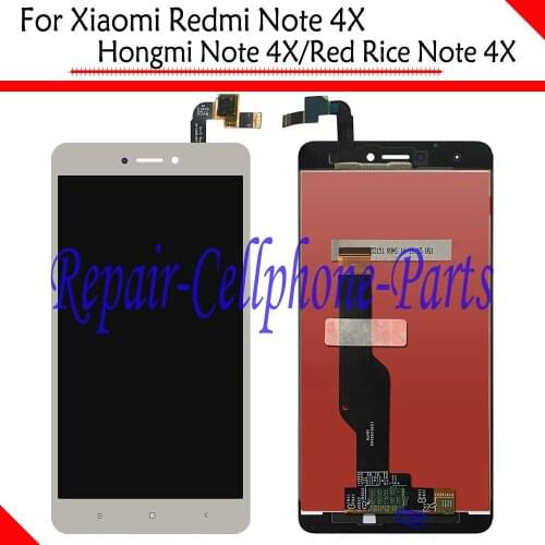White 100% New Full LCD Display + Touch Screen Digitizer Assembly For Xiaomi Hongmi Note 4X / Redmi Note 4X / Red Rice Note 4X