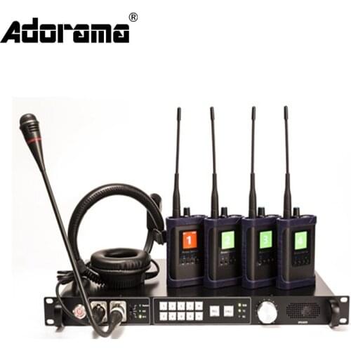 Wireless Intercom system S35+P32 for 4 user kits with wireless tally light