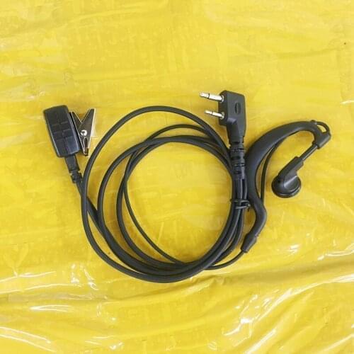 Big PTT 2pins headphone earhook for ICOM IC-V8 V82 V80 F3GS F11 F3001 F31 etc walkie talkie