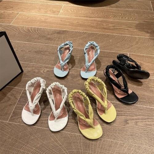 Summer Women Sandals Narrow Band Vintage shoes Square Toe High Heels Cross Strap thin heels Sandals Women Design Shoes Women