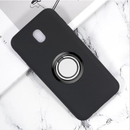 For Samsung Galaxy J3 2017 Back Ring Holder Bracket Phone Case Cover Phone TPU Soft Silicone Cases for Samsung J3 2017 SM-J330