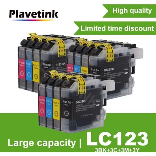 Plavetink LC123 Ink Cartridges Compatible for Brother MFC-J870DW MFC-J4410DW MFC-J4510DW MFC-J4610DW MFC-J4710DW J470DW Printer