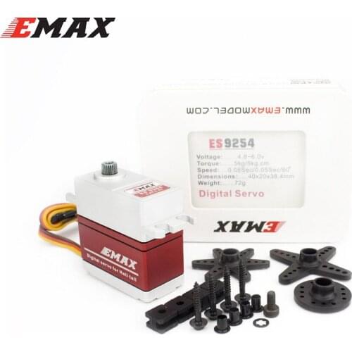 EMAX ES9255E ES9254E ES9054E Metal Case Brushless Digital Metal Gear Servo High Voltage Servo For RC Model