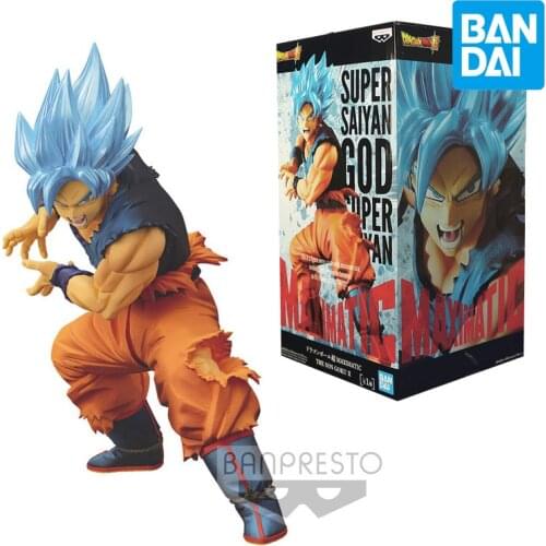Bandai Dragon Ball Anime Figure Super Saiyan Blue Hair Son Goku Genuine Model Collection Decoration Peripheral Children Toy Gift