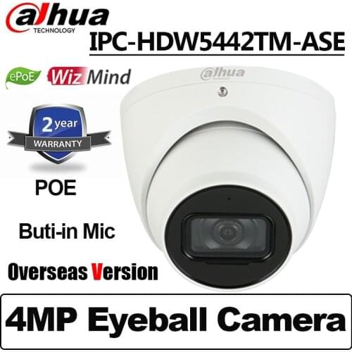 Dahua IPC-HDW5442TM-ASE 4MP IP Camera ePoE Built-in MIC IP67 WDR IR 50m Eyeball WizMind Network Camera