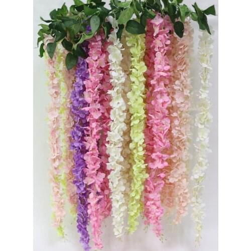 JAROWN Artificial Wisteria Wedding Decorations Flower Vines Silk Flowers For Wedding Home Party DIY Decor Accessories