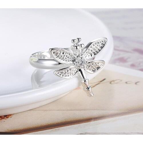 Cute animal shape rings Wholesale silver plated rings for women wedding party fashion jewelry anel feminino brilliant
