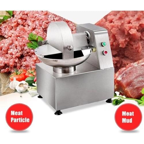 5L Comercial Meat Bowl Cutter Fruits Vegetable Chopping Machine With SUS304 Stainless Steel Meat Cutting Equipment For Sale