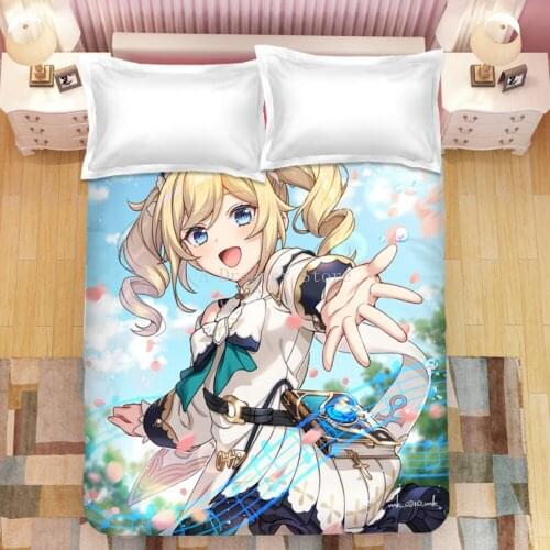 Bedding Set Genshin Impact Game Kids 3d Duvet Cover Set Comforter Bed Linen Twin Queen King Single Size Dropshipping Cartoon