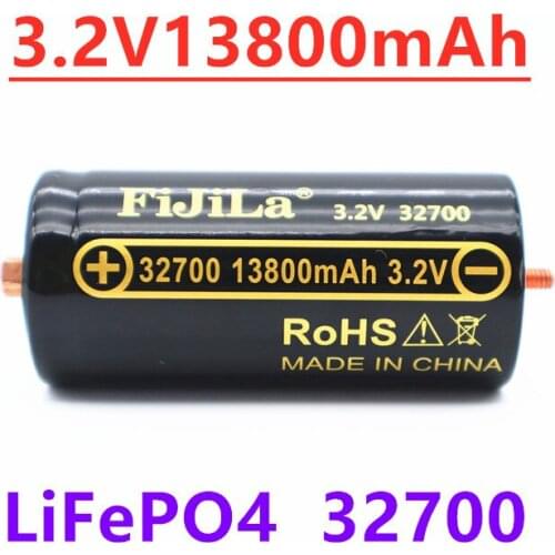 100% New 32700 13800mAh 3.2V lifepo4 Rechargeable Battery Professional Lithium Iron Phosphate Power Battery with screw