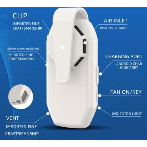 Reusable Portable Fan For Face Mask Clip-On Air Filter USB Rechargeable Exhaust Mini Fans Personal Wearable Air Purifiers