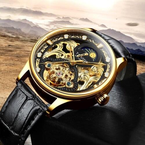 Tourbillon Skeleton Automatic Mechanical Mens Watches Top Brand Luxury Military Sport Watch Luminous Stainless Steel Male Clock