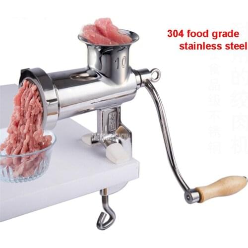 Number 10 Home manual 304 stainless steel meat grinder hand crushed meat chopped vegetables filling stuffing fragrant sausage