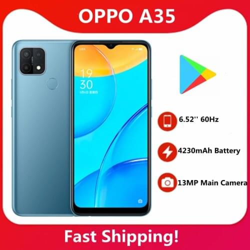 Original New OPPO A35 4GB RAM 128GB ROM 6.52'' 60Hz LCD Screen 4230mAh Battery Google Play Store Mobile Phone
