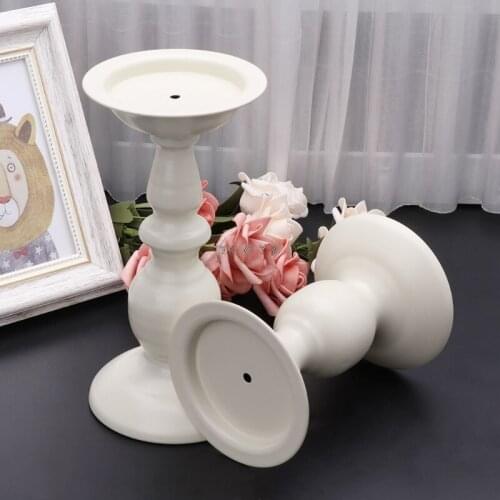 Brief Design Metal White Candlestick Stand -- Minimalist-style Design Candle Holder Wedding Party Table Excellent Decoration