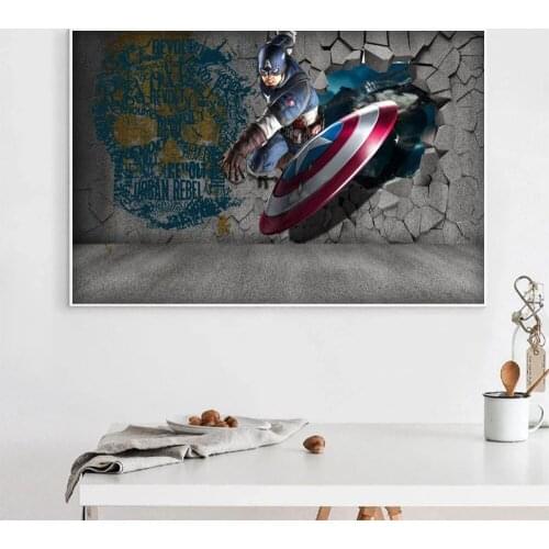 Marvel Classic Movie Avengers Wall Art Canvas Print Painting Superheroes Captain America Iron Man Posters for Living Room Decor