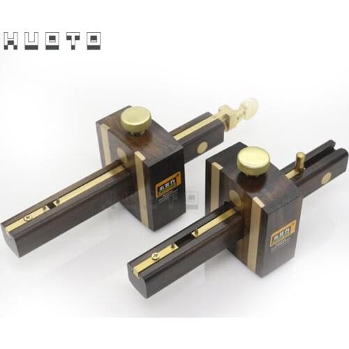 Luxury British Indonesia Ebony Marking Gauge Woodworking Mortise Sliding Mark Scraper Adjustable Head Meter
