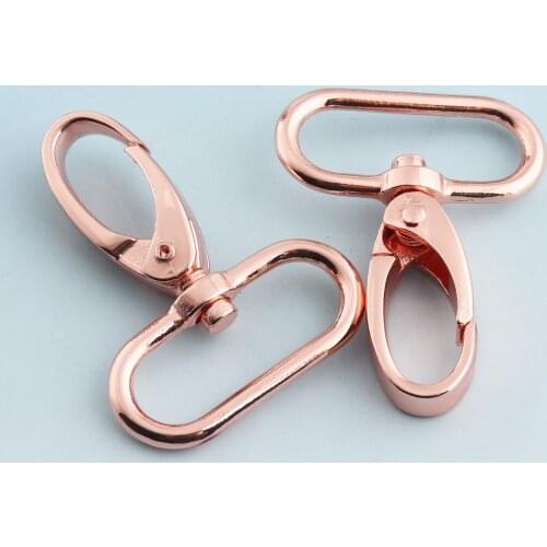 Rose gold Swivel Clasp 32mm Lanyard clasp key chains Snap Hook Purse strap spring clasp Metal Lobster Clasp