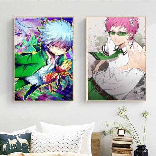 Saiki Kusuo No Psi Nan Canvas Posters And Prints Paintings Wall Art Japanese Anime Pictures For Boys Living Room Decor No Frame