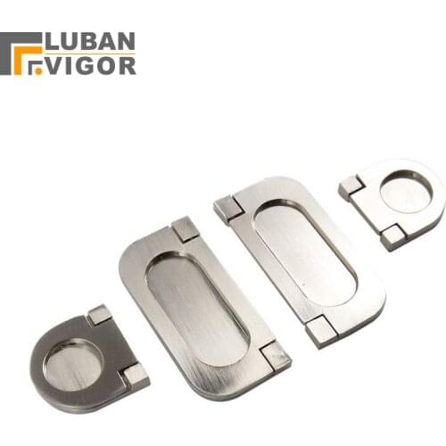 Surface mounted Folding Handle,Brushed silver,Invisible drawer handles, beautiful, Furniture Hardware