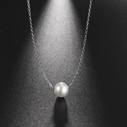 Skyrim Luxury Pearl Pendants Necklace for Women Stainless Steel Choker Necklaces 2021 Fashion Bohemian Jewelry Gifts Wholesale