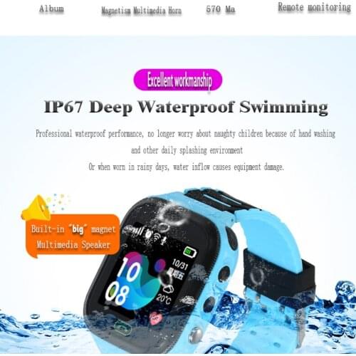 Boy Girl Smart Watch Phone LBS Locator SOS Call Flashlight Camera Kids Child Gift Waterproof Lovely Voice Chat SIM Smartwatch