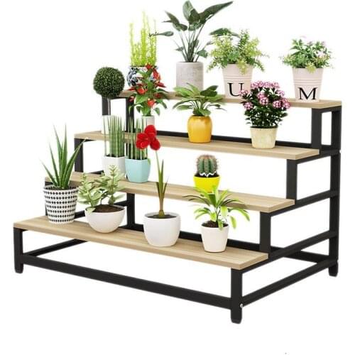 For Plantenrekken Stojaki Indoor Plant Pot Wood Suporte Flores Rack Dekoration Stojak Na Kwiaty Balcony Shelf Flower Stand