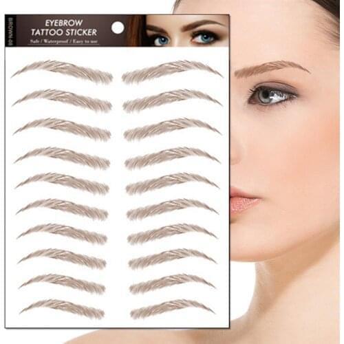 1PCS Eyebrow Tattoo Waterproof Ecological Eyebrow Hair Like Eyebrow 4D Eyebrow Sticker Makeup Tool for Women Girls