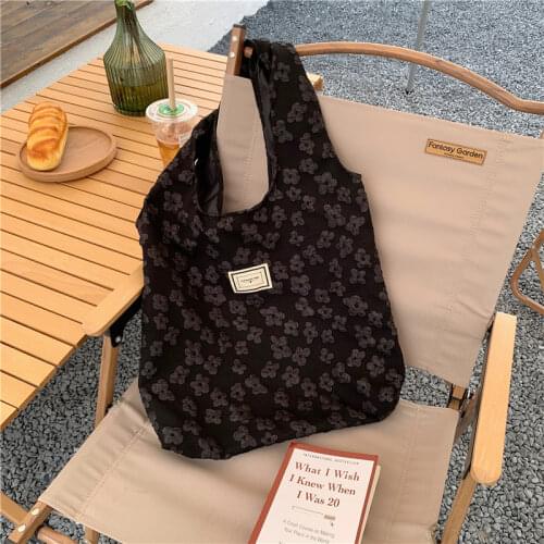 Vintage Design Women Shoulder Bags Retro Jacquard Ladies Vest Shopping Bag Small Flower Female School Girls Book Tote Handbags