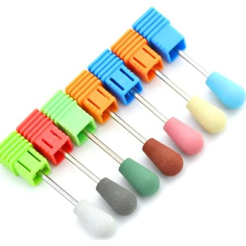 1pcs Silicone Milling Cutters Rotary Electric Nail Drill Bit Pedicure Files For Manicure Machine Nail Art Tools Accessories