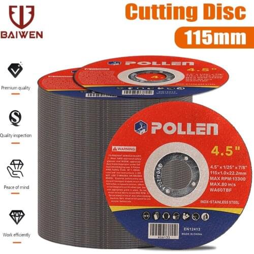 115mm 4.5 Inch Metal Grinding Cutting Disc Wheel Resin Double Mesh Stainless Steel Cut Off Wheels for Iron Steel Pipe 2-50Pcs