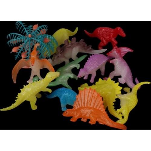12pcs Glow In The Dark Luminous Jurassic Dinosaur Toy Model Toys Kids Gift XX9E