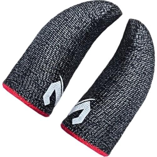 2 Pcs Phone Games Sweat-Proof Finger Gloves Thumbs Finger Cover Anti-slip Cot Sleeve for PUBG Touch Screen Game