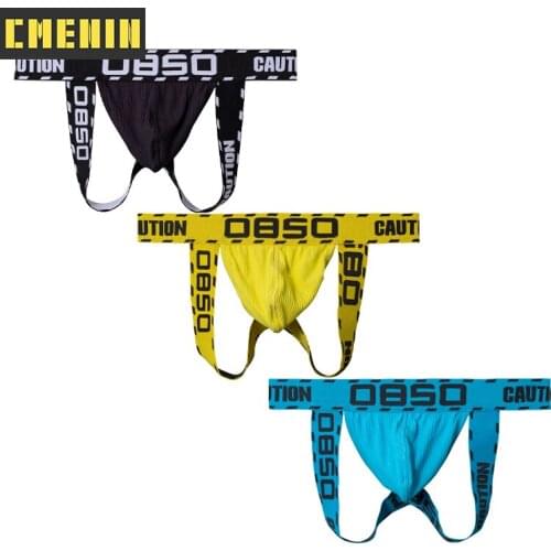 3PCS High Quality Cotton Underpants Gay Men Sexy Mans Underwear Thong Men Jockstrap Low waist Mens Thongs And G strings Cueca