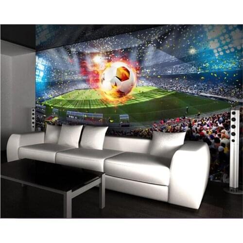 Beibehang papel de parede Custom Addable Title HD Football Field 3D Wall Decorative Painting hudas beauty bebang papel mural