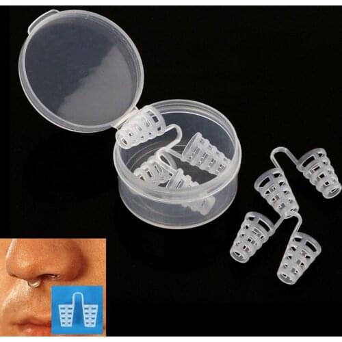 4Pcs 1Box Portable Effective Stop Snoring Anti Snore Nose Clip Nasal Dilator Body Health Care Sleep Aid Equipment