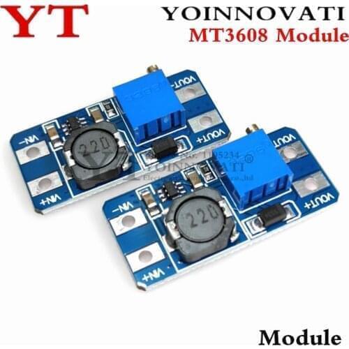 5pcs MT3608 DC-DC Adjustable Boost Module Feed Converter Voltage Regulator Module 2 V-24 V to 5 V-28 V 2A