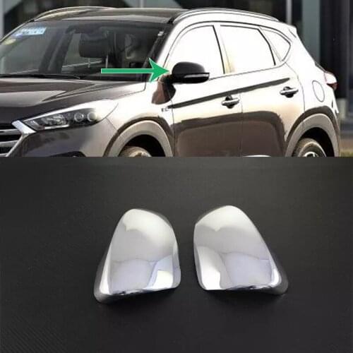 Car Accessories Exterior Decoration ABS Chrome Rearview Mirror Decoration Cover For Hyundai Tucson 2015 Car-styling