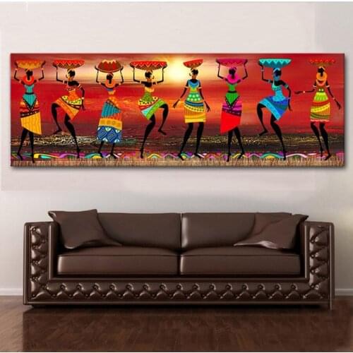 African Women Dancing 5d diy diamond embroidery Colored diamond painting mosaic full square round rhinestones Large size L947