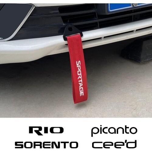 Car Trailer Belt Decor Bumper Tow Rope For Kia Sportage Rio Picanto Sorento Ceed Optima Soul Forte Cadenza K9 Sedona Telluride