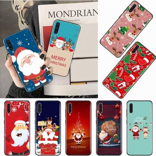 Christmas Santa Claus Deer Doll Phone Case Cover For Samsung A20 A30 30s A40 A7 2018 J2 J7 prime J4 Plus S5 Note 9 10 Plus